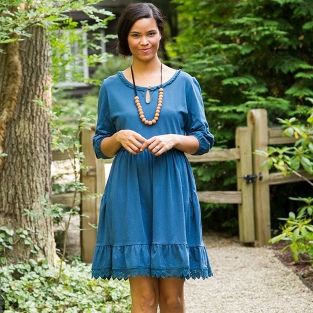 Mama | Matilda Jane Hold The Key Dress Women’s Medium Navy Mini Ruffled